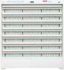 單面336點(diǎn)/臺 雙面672點(diǎn)/臺自動檢測柜,充放電恒流范圍:1--250mA,1--50mA 恒流誤差：≤±0.3mA；50--250mA 恒流誤差：≤±1mA；恒壓范圍:2.5V～4.5V,恒壓誤差≤±(0.3％HY),電壓采樣范圍:2.5V～5V,電壓采樣誤差≤±(0.2％RD＋0.1％FS),最小終止電流：1--5mA定時誤差＜1‰,巡檢周期: ≤10秒