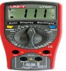 UT50D 數(shù)字萬用表 直流電壓:200mV-1000V;交流電壓:2V-750V;直流電流:20mA-20A;交流電流:20mA-20A;電阻:200W-20MW;電容:20nF-100mF;電感:2mH-20H
 
