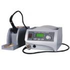 ·手柄特別輕巧，長時間使用不會感到太疲勞。

·發(fā)熱體采用進(jìn)口耐溫材料，通過先進(jìn)工藝制成，壽命長、更換發(fā)熱體成本低。

·發(fā)熱體使用低壓直流供電，保證了防靜電、無漏電、無干擾。

·分體式設(shè)計，容易擺放。

·200℃~480℃溫度設(shè)定，液晶顯示，顯示器能夠顯示標(biāo)稱值和實際溫度，三個可編程鍵可以隨意地選擇溫度數(shù)值。

·焊咀（烙鐵頭）與國際品牌匹配，并根據(jù)用戶不同工作條件，可選配各焊咀。

·焊臺采用導(dǎo)電性制成，做到真正的防靜電。

