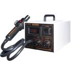 ·采用傳感器閉合回路控溫，升溫迅速、定溫方便、溫度穩(wěn)定。

·采用防靜電設(shè)計，防止因靜電及漏電而損壞PCB板。

·采用進(jìn)口發(fā)熱絲，使用壽命長

·采用原裝進(jìn)口氣泵、低振動、無噪音設(shè)計、保持工作環(huán)境的清靜。

·采用LED顯示指示溫度、控溫精確、使操作更方便。

·智能冷卻系統(tǒng)，工作完畢關(guān)機(jī)后延時送風(fēng)，風(fēng)溫低于100℃后自動切斷電源。

·適用于大多數(shù)表面貼裝零件拆焊可安全拆焊QFP、PLCC、SOP、BGA

  等對溫度敏感的元器件。
