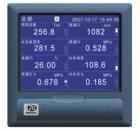 VX5000R 12路萬能輸入藍(lán)屏無紙記錄儀，可輸入標(biāo)準(zhǔn)電流、標(biāo)準(zhǔn)電壓、頻率、毫伏、熱電偶、熱電阻等信號(hào)。具有傳感器隔離配電輸出、繼電器報(bào)警輸出、變送輸出、流量積算、溫壓補(bǔ)償、歷史數(shù)據(jù)轉(zhuǎn)存、打印以及遠(yuǎn)程通訊功能。
